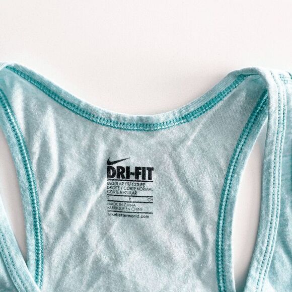 Nike DRI-FIT Women's Tank Top Sleeveless Scoop Neck Activewear Blue Small Size - Picture 4 of 7
